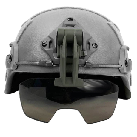 Откидные флип очки с кронштейном для тактического шлема (олива)