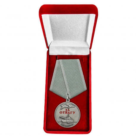 Медаль "За отвагу" ЧВК Вагнер в бархатистом футляре (Муляж)