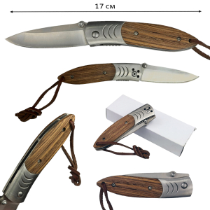Складной нож Fox Knives F-70 с темляком из кожи