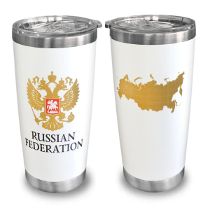 Термокружка как у Путина с гербом "Russian Federation"