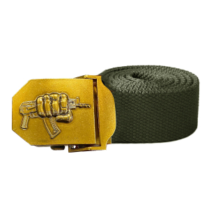 Брючный ремень со стальной пряжкой "Спецназ" (хаки) 
