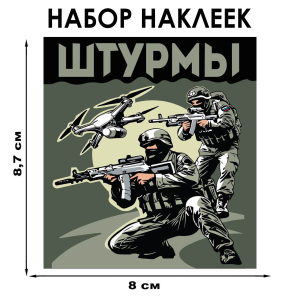 Набор наклеек "Штурмы" (8.7х8 см) 