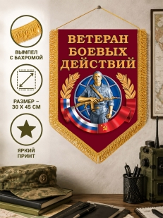 Подарочный вымпел Ветеран боевых действий