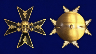 Знак 5 Гусарский Александрийский полк "Черные бессмертные гусары" на подставке 