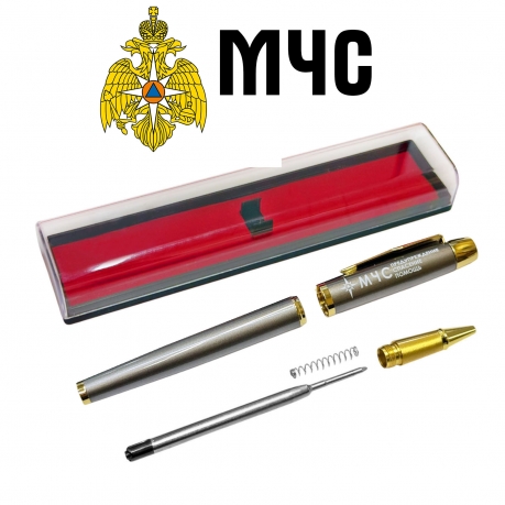 Подарочная ручка МЧС "Предупреждение, Спасение, Помощь" в футляре Подарочная ручка МЧС "Предупреждение, Спасение, Помощь" в футляре