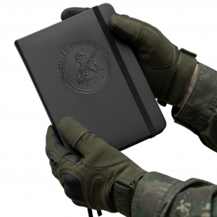 Карманный блокнот "Участник боевых действий" из эко-кожи (11х14.5 см)