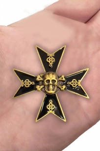 Знак 5 Гусарский Александрийский полк "Черные бессмертные гусары" на подставке