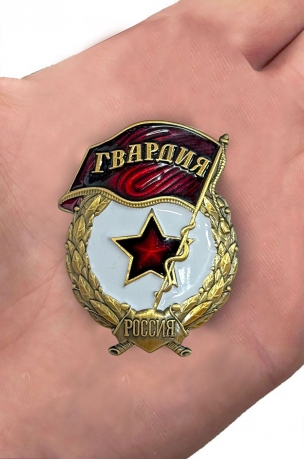Знак "Гвардия России" в футляре из флока