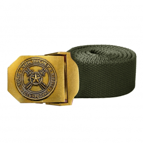 Ремень поясной с эмблемой ЧВК Вагнер на пряжке Ремень поясной с эмблемой ЧВК Вагнер на пряжке