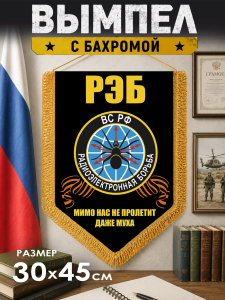 Наградной двусторонний вымпел "РЭБ"