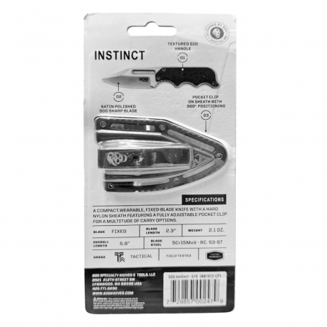 Тактический EDC нож SOG Instinct G10 Handle (NB1012-CP) для скрытого ношения