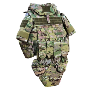 Тактический бронежилет полной защиты с баллистическими пакетами СВМПЭ Бр2 и системой MOLLE