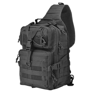 Однолямочный тактический рюкзак (8–10 л; черный)