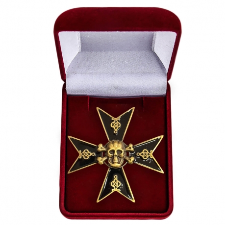 Знак 5 Гусарский Александрийский полк "Черные бессмертные гусары" в бархатистом футляре