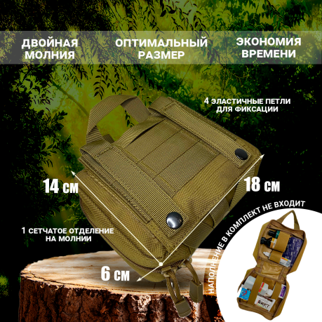 Медицинская аптечка выживания (хаки-песок) Медицинская аптечка выживания (хаки-песок)