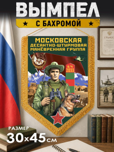 Дизайнерский двусторонний вымпел "Московская ДШМГ"