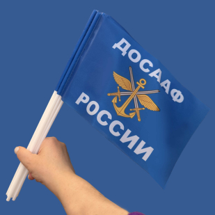Комплект флажков ДОСААФ РФ на палочке (10шт)