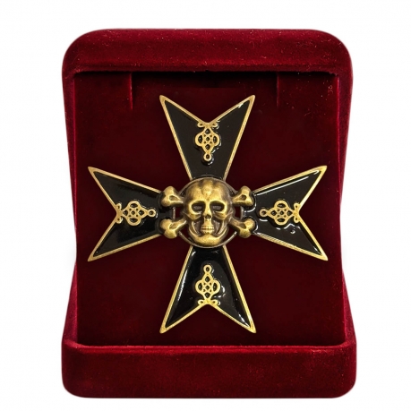 Знак 5 Гусарский Александрийский полк "Черные бессмертные гусары" в бархатистом футляре