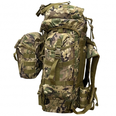 Тактический рюкзак 80л с системой MOLLE и поясным ремнем (Мультикам) Тактический рюкзак 80л с системой MOLLE и поясным ремнем (Мультикам)