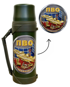 Термос "Войска противовоздушной обороны" с виниловой наклейкой 