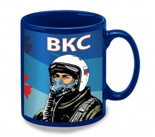 Синяя керамическая кружка ВКС