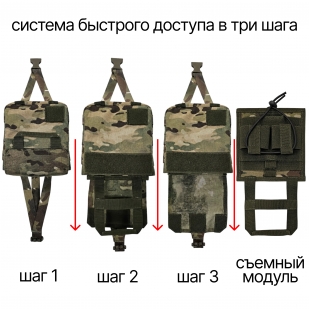 Аптечка тактическая с системой мгновенного извлечения (Мультикам)