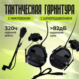 Активные шумоподавляющие наушники (черные)