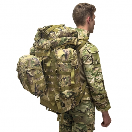 Тактический рюкзак 80л с системой MOLLE и поясным ремнем (Мультикам) Тактический рюкзак 80л с системой MOLLE и поясным ремнем (Мультикам)