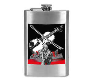 Фляжка "Скрипка Вагнера" с виниловой наклейкой