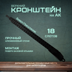 Верхний кронштейн с базой Вивер/Пикатинни на крышку ствольной коробки 