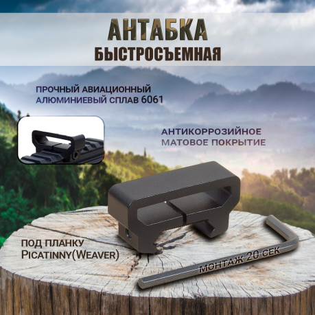 Антабка на планку Вивера (Пикатинни) Антабка на планку Вивера (Пикатинни)