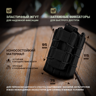 Армейский подсумок под магазины (черный)