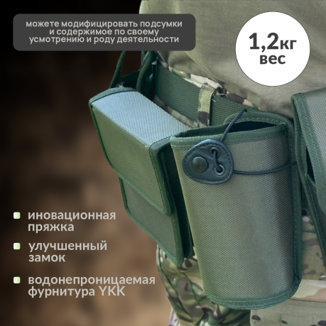 Тактический ремень для военных и спецслужб (олива)