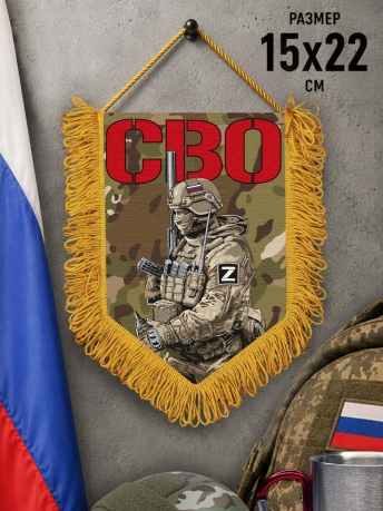 Наградной односторонний вымпел с бойцом