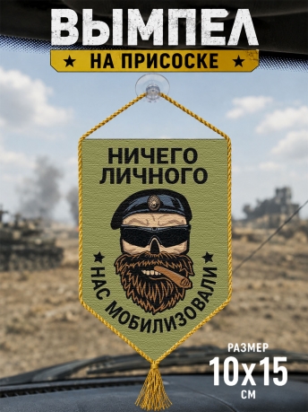 Автомобильный двусторонний вымпел "Ничего личного - нас мобилизовали"