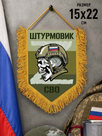 Наградной односторонний вымпел "Штурмовик" Наградной односторонний вымпел "Штурмовик"