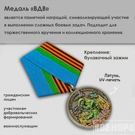 Медаль ВДВ "Никто кроме нас"