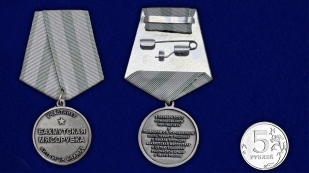 Медаль "Бахмутская мясорубка" участнику битвы за Бахмут в наградном футляре из флока