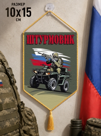 Автомобильный двусторонний вымпел "Штурмовик"