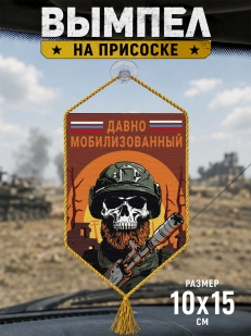 Автомобильный двусторонний вымпел "Давно мобилизованный"