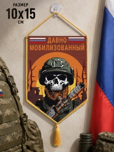 Автомобильный двусторонний вымпел "Давно мобилизованный"