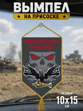 Автомобильный двусторонний вымпел "Черный ворон я не твой" Автомобильный двусторонний вымпел "Черный ворон я не твой"