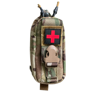 Тактический медицинский подсумок под ИПП и турникет с креплением MOLLE (Мультикам)