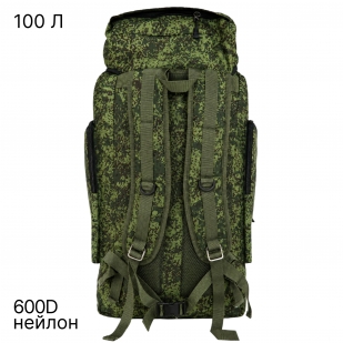 Рейдовый рюкзак 100 л с боковыми карманами (Зеленая цифра)