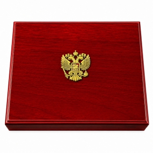 Деревянный наградной планшет с флоковым ложементом (19.5х15х4 см)