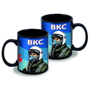 Черная керамическая кружка ВКС