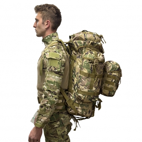 Тактический рюкзак 80л с системой MOLLE и поясным ремнем (Мультикам) Тактический рюкзак 80л с системой MOLLE и поясным ремнем (Мультикам)