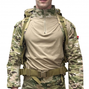 Тактический рюкзак 80л с системой MOLLE и поясным ремнем (Мультикам)