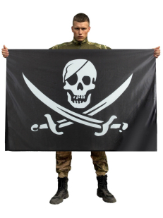 Флаг с черепом и саблями