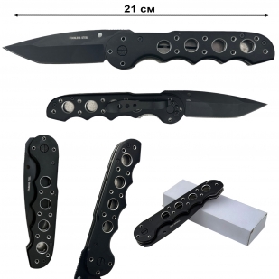 Черный складной нож из стали